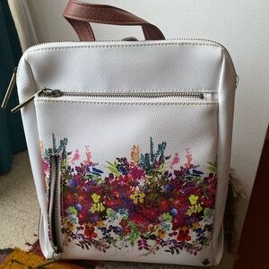 Elliott Lucca White Floral Backpack